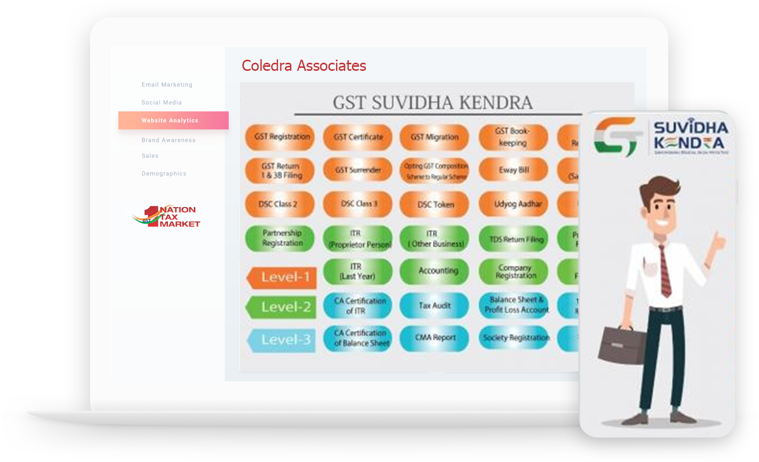 ca-banner Coledra Associates on GST Suvidha Kendra